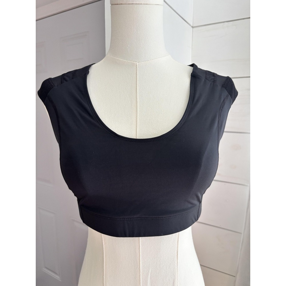 IntelliSkin Sports Bra Womens Large Black Posture Support Compression Mesh